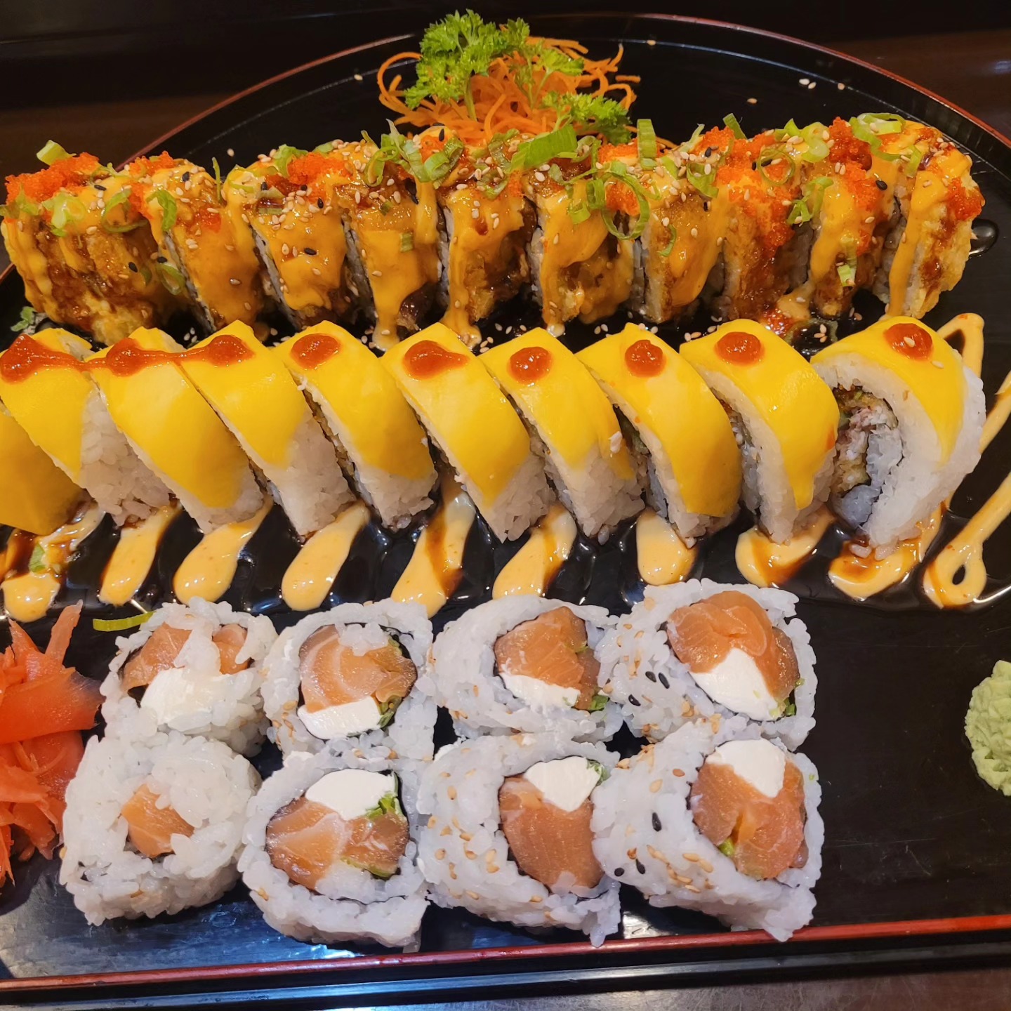 Assorted sushi rolls Japanese cuisine - Pin Wok and Bowl St Pete