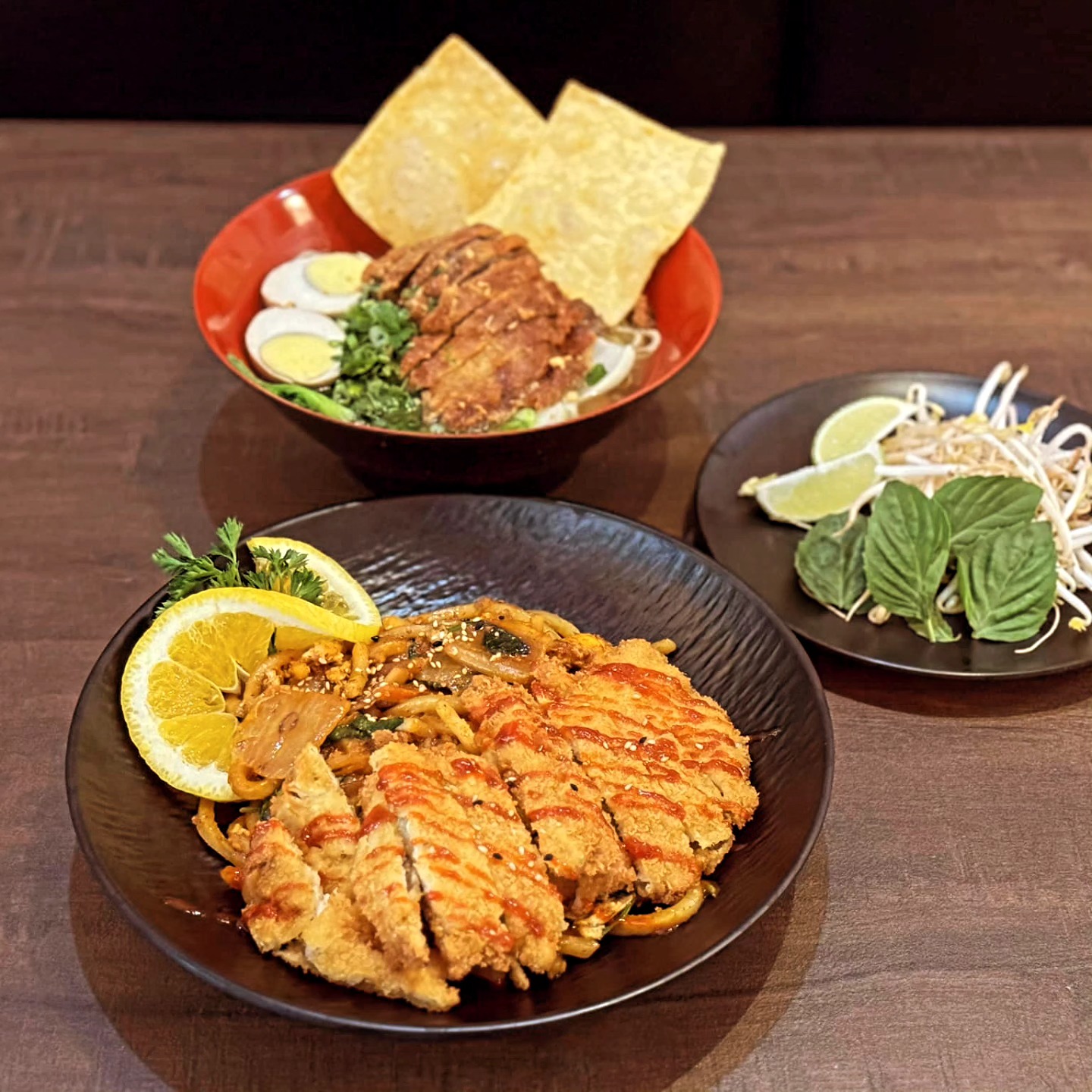 Katsu noodles Japanese fusino cuisine - Pin Wok and Bowl St Pete